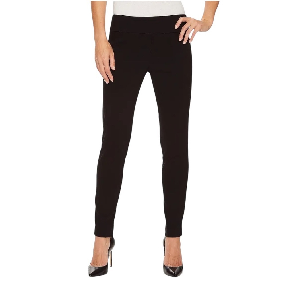 Elliott Lauren Pull-On Ankle Pants Medium Black Stretch Elastic Waist